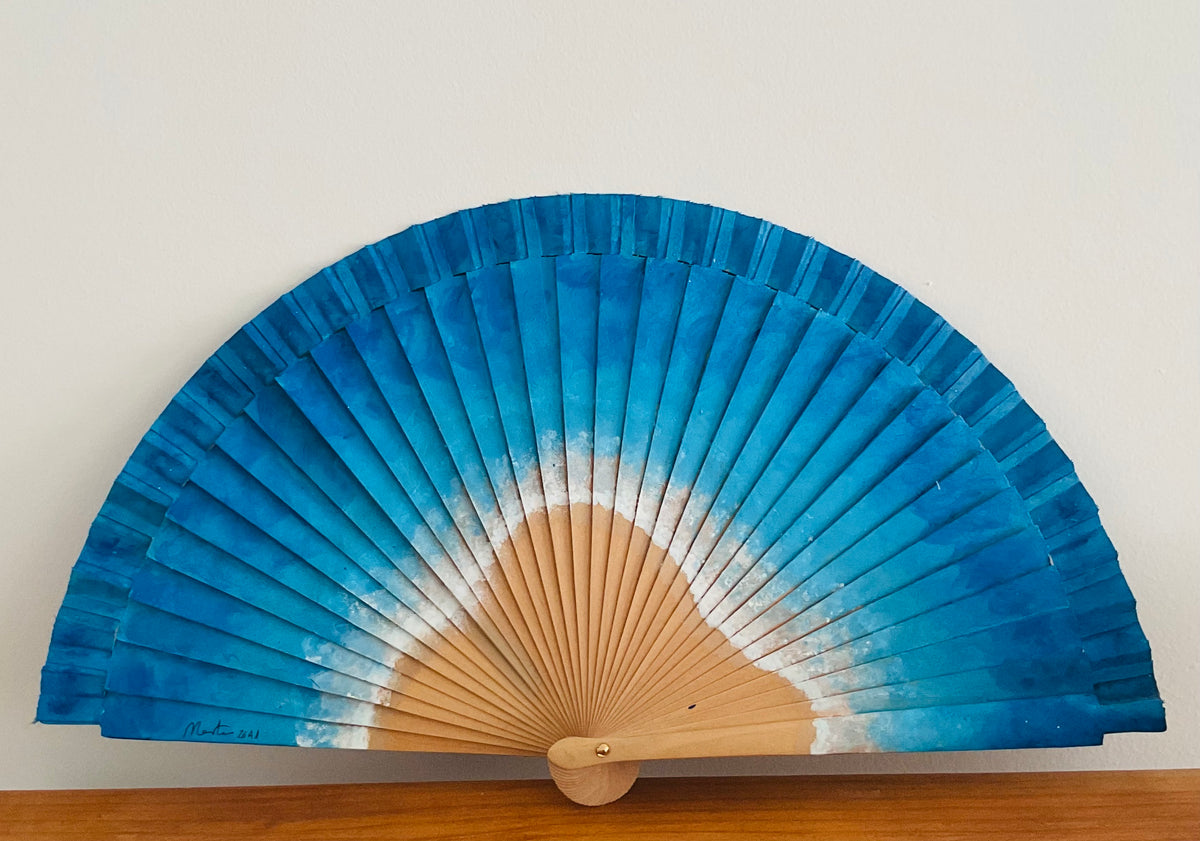 Abanico pintado a mano 26A1 23cm