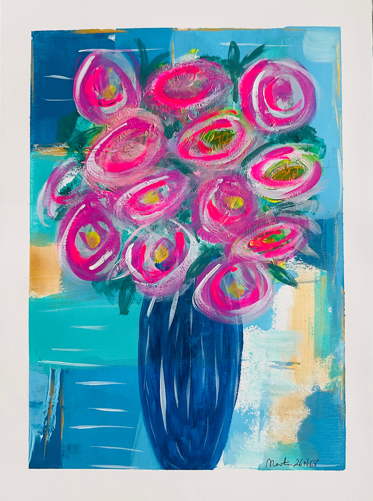 Pintura original en papel / Original painting on paper 26N68