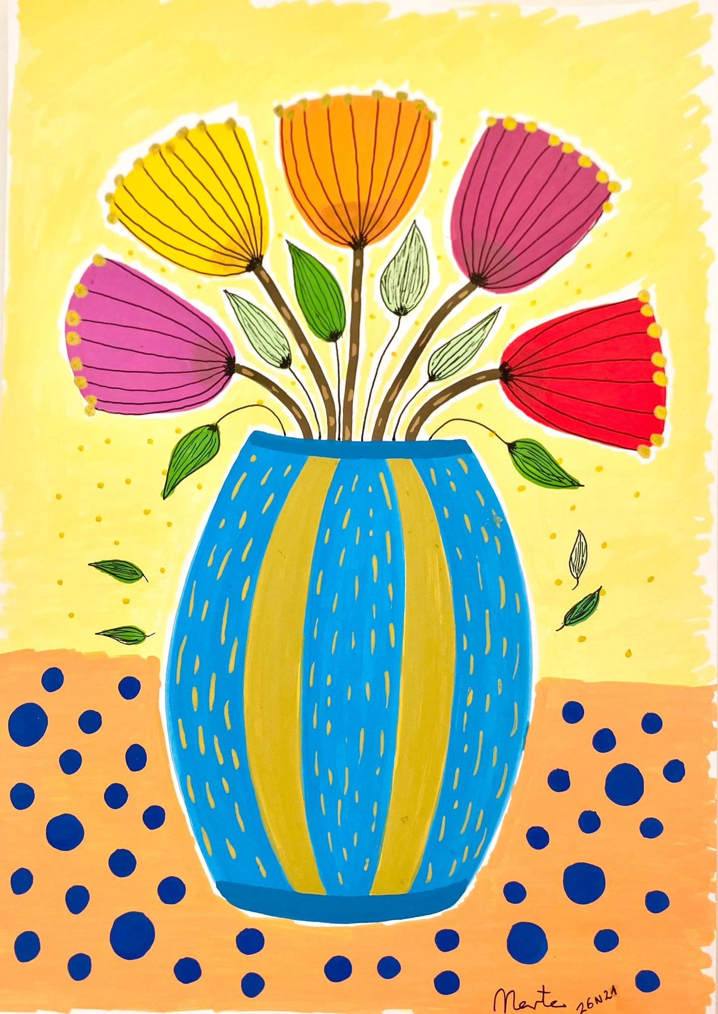Pintura original en papel / Original painting on paper 26N21